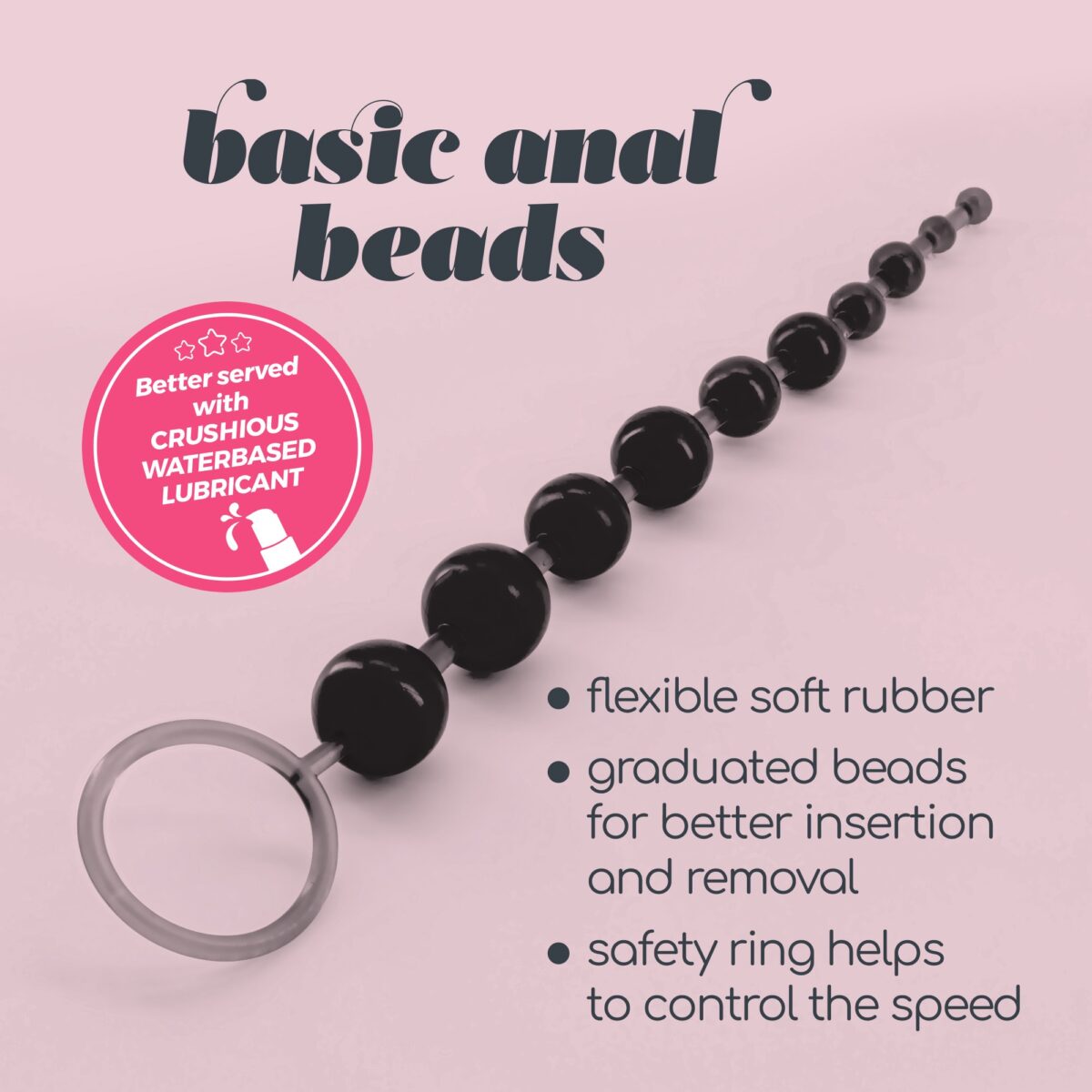 10 BEAD ANAL CHAIN CRUSHIOUS BLACK