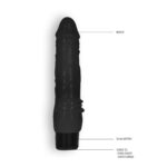 GC 8  FAT REALISTIC DILDO VIBE BLACK