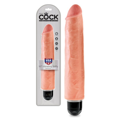 KING COCK VIBRATING STIFFY 10    REALISTIC VIBRATOR WHITE