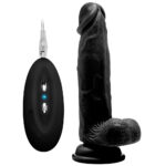 REALROCK 8    REALISTIC VIBRATOR WITH TESTICLES BLACK