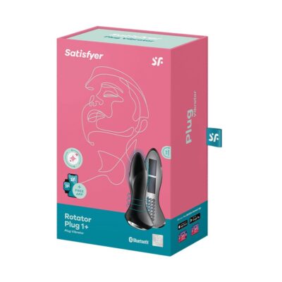 SATISFYER ROTATOR PLUG 1  VIBRATING PLUG WITH APP BLACK