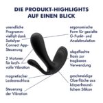 SATISFYER TOP SECRET   ANAL AND G-SPOT STIMULATOR WITH APP BLACK